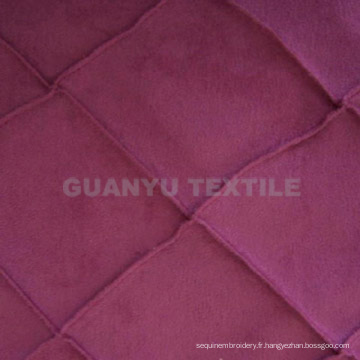 Tissu décoratif de meubles de polyester de suède de trame